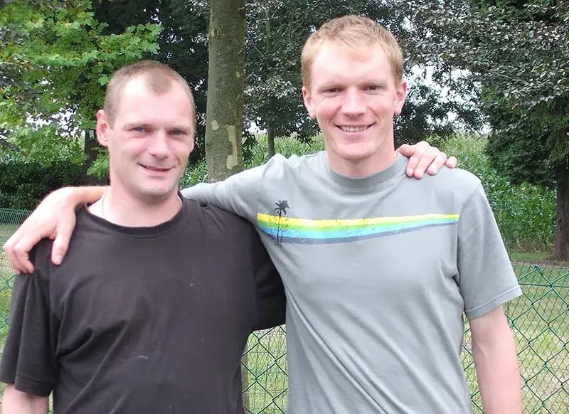 Een foto met mijn grote broer, Toon. Genoemd naar één van mijn grote voorbeelden, Toon Hermans